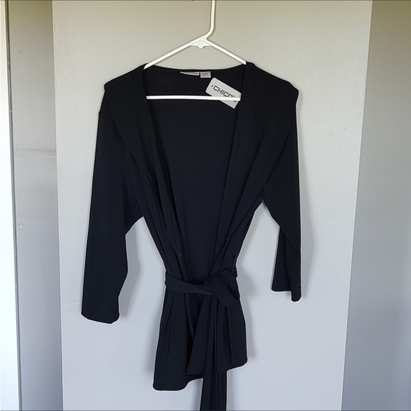 Chico's Jackets & Blazers - Chico’s NWT Gina Black Belted Jacket Size 3 / XL